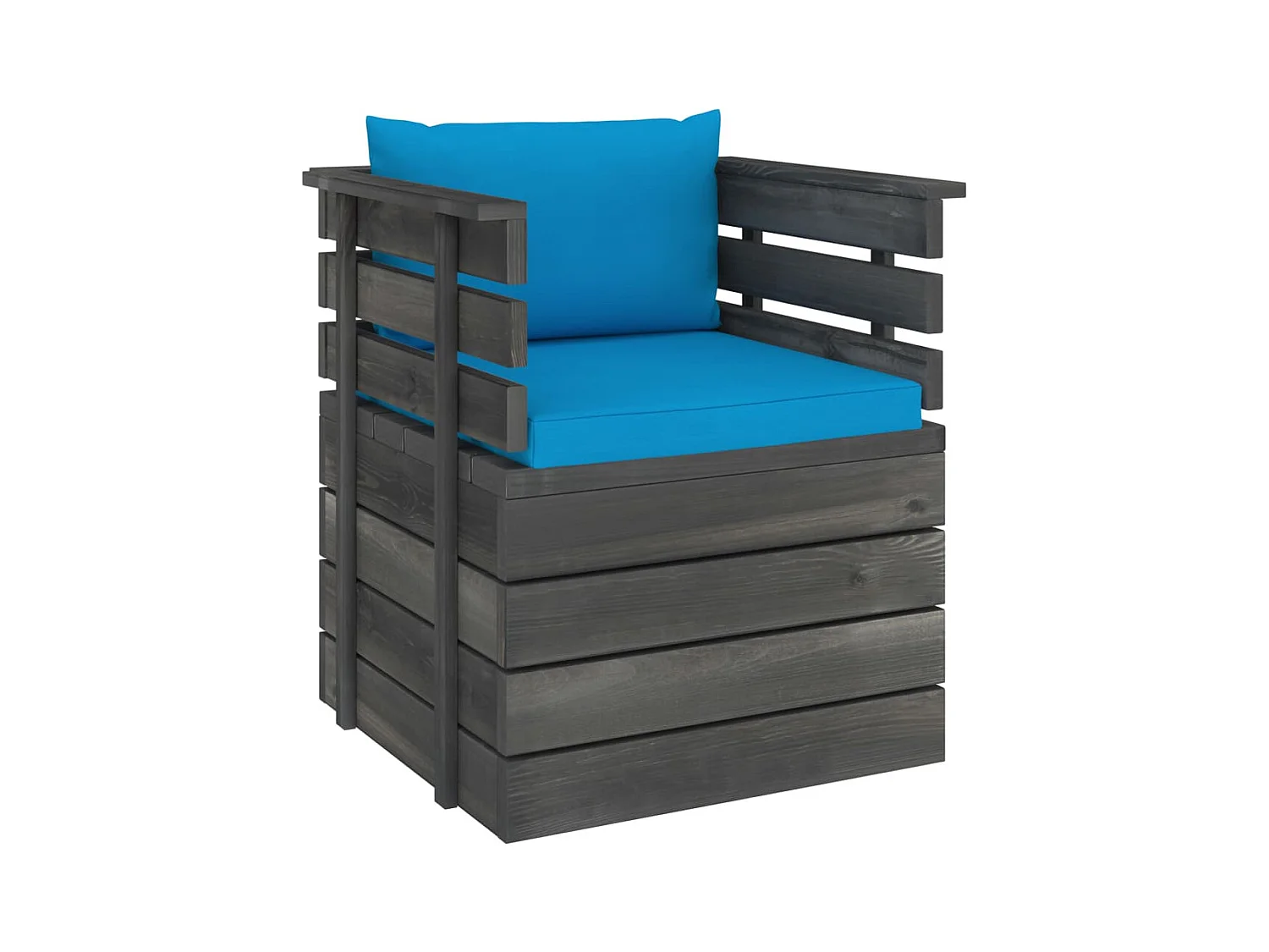 Fauteuil de jardin avec coussins Bois de pin