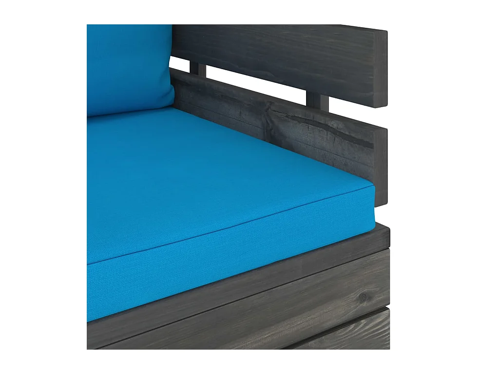 Fauteuil de jardin avec coussins Bois de pin