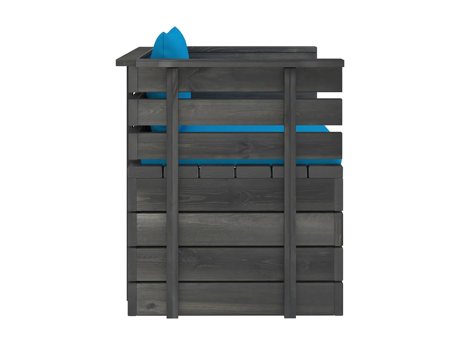 Tuinfauteuil met kussens pallet grenenhout