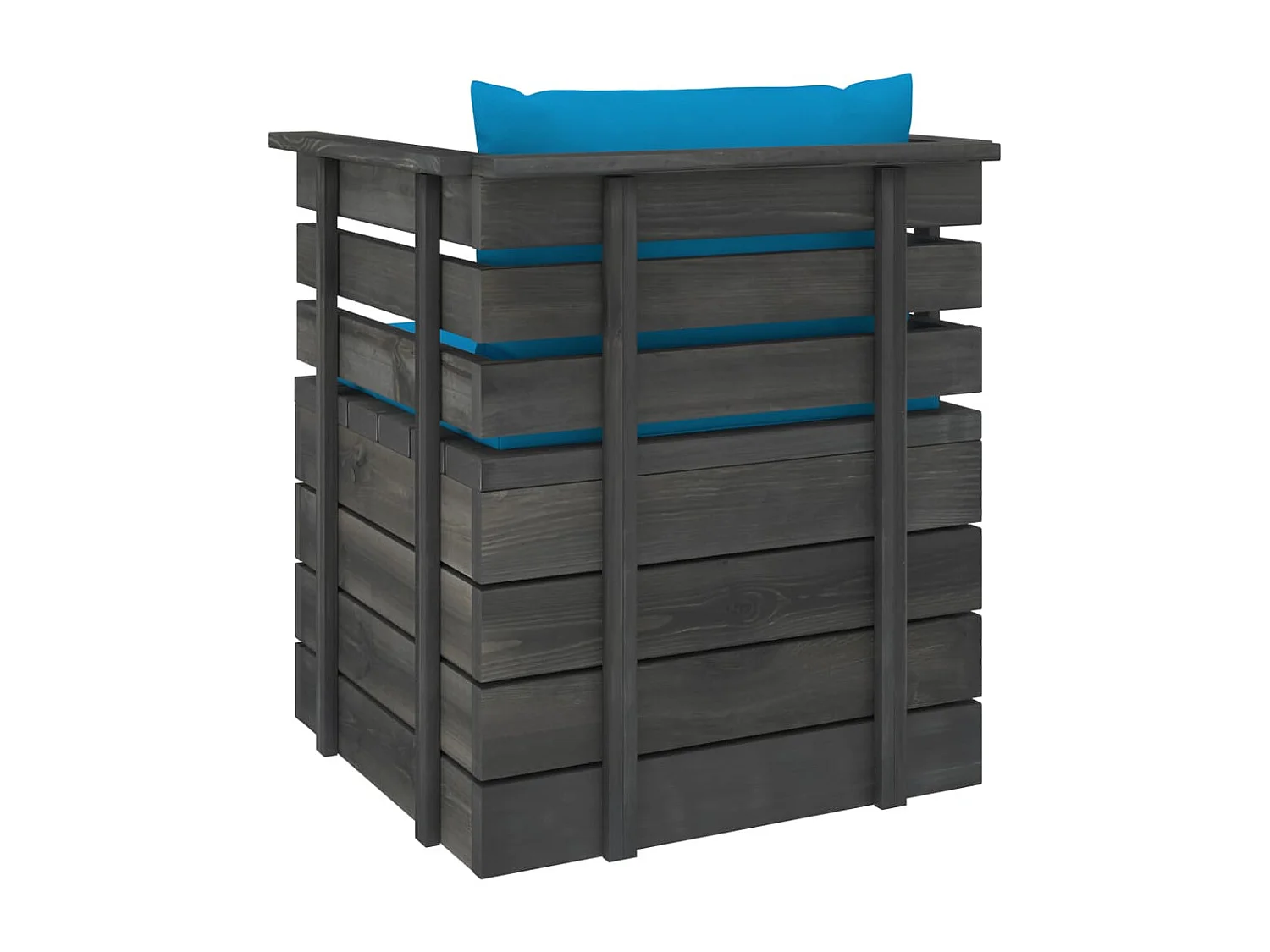 Tuinfauteuil met kussens pallet grenenhout