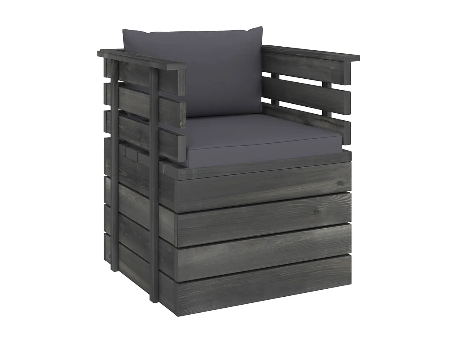 Gartensessel mit Kissen Kiefernholz