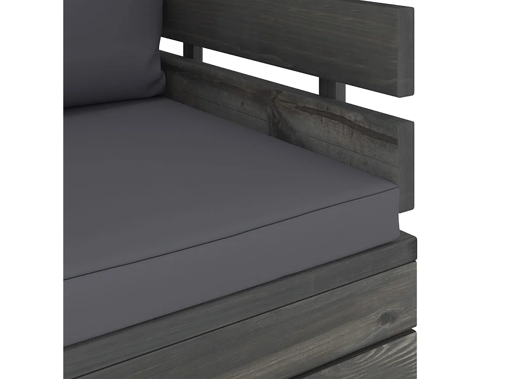 Fauteuil de jardin avec coussins Bois de pin