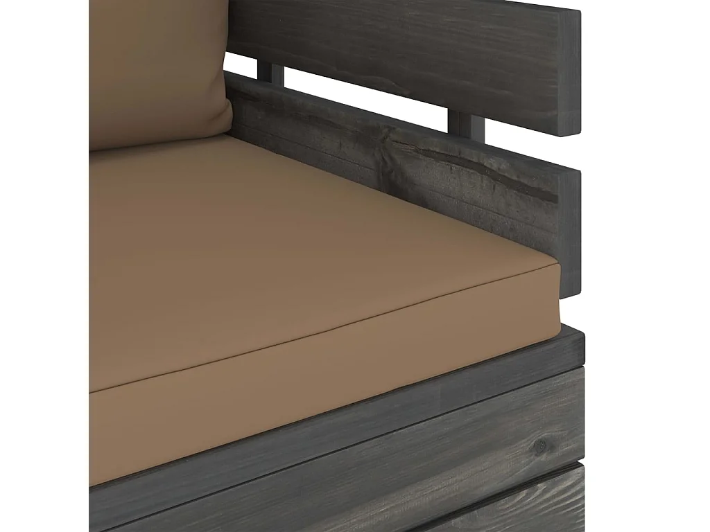 Fauteuil de jardin avec coussins Bois de pin