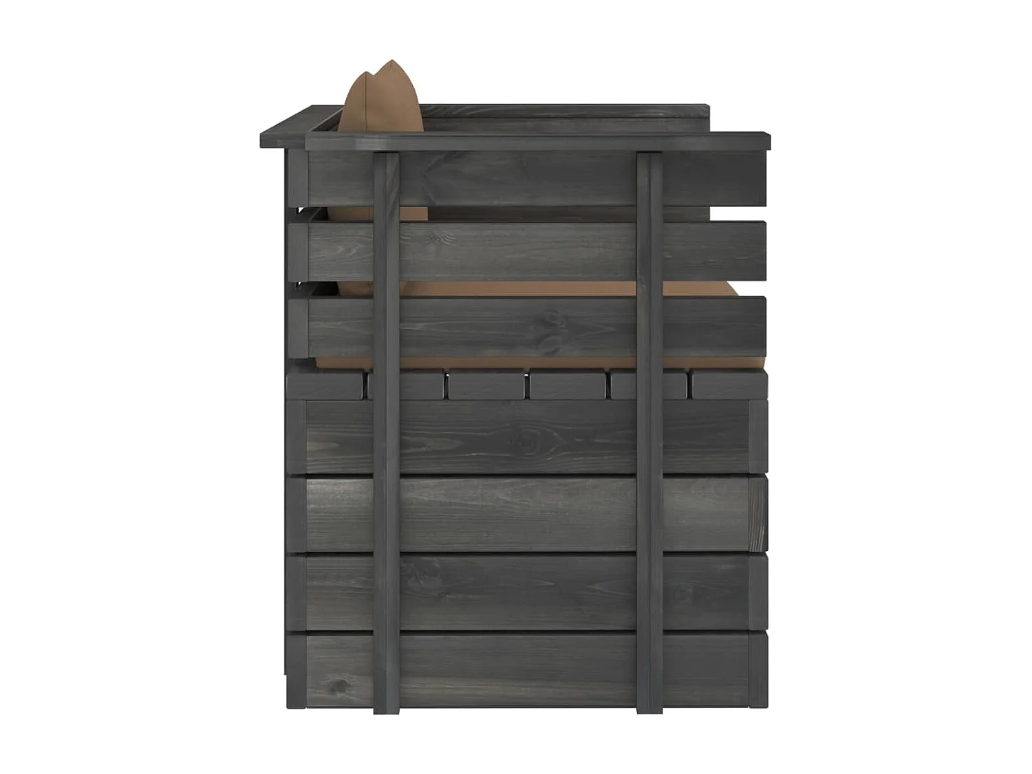 Tuinfauteuil met kussens pallet grenenhout