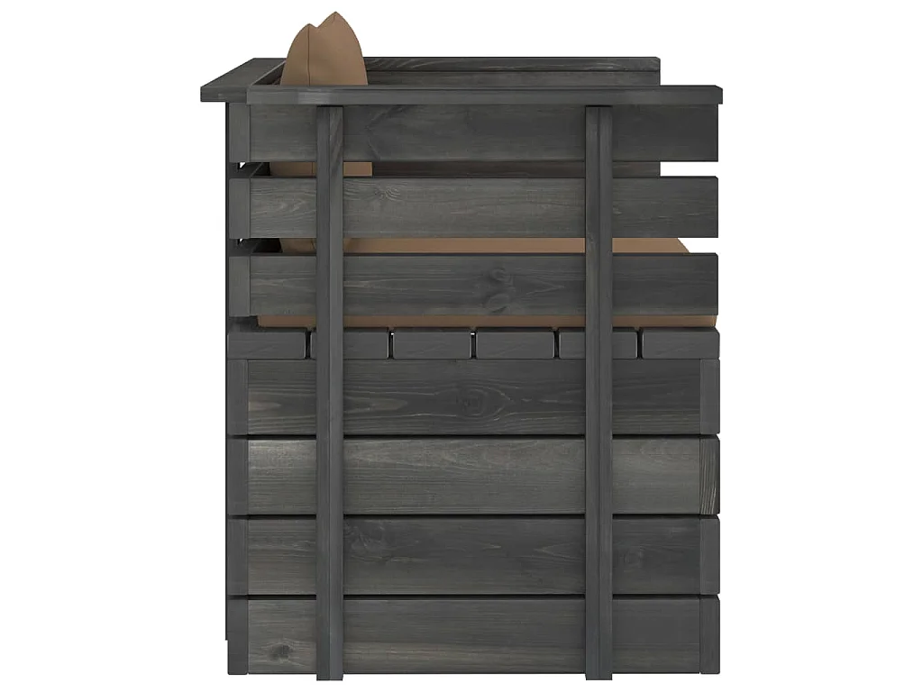 Tuinfauteuil met kussens pallet grenenhout