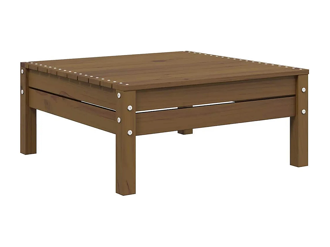 3-tlg. Garten-Lounge-Set mit Creme Kissen Massivholz Kiefer