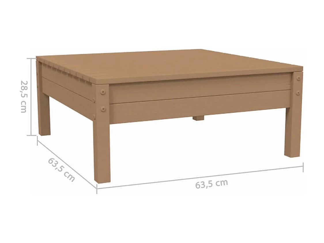 3-tlg. Garten-Lounge-Set mit Creme Kissen Massivholz Kiefer