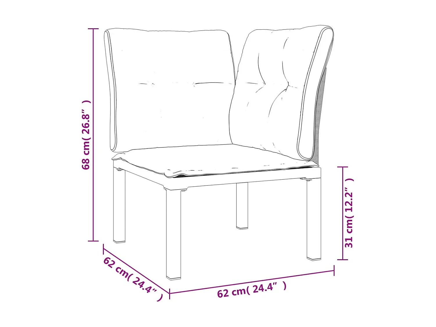 3-delige Loungeset met kussens poly rattan zwart en grijs