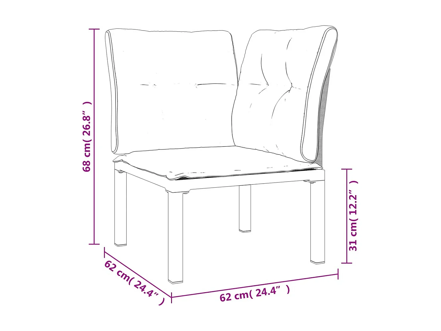 3-delige Loungeset met kussens poly rattan zwart en grijs