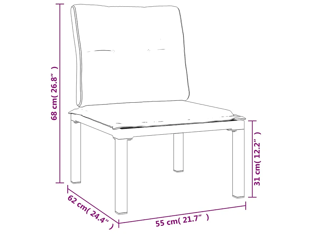 3-delige Loungeset met kussens poly rattan zwart en grijs