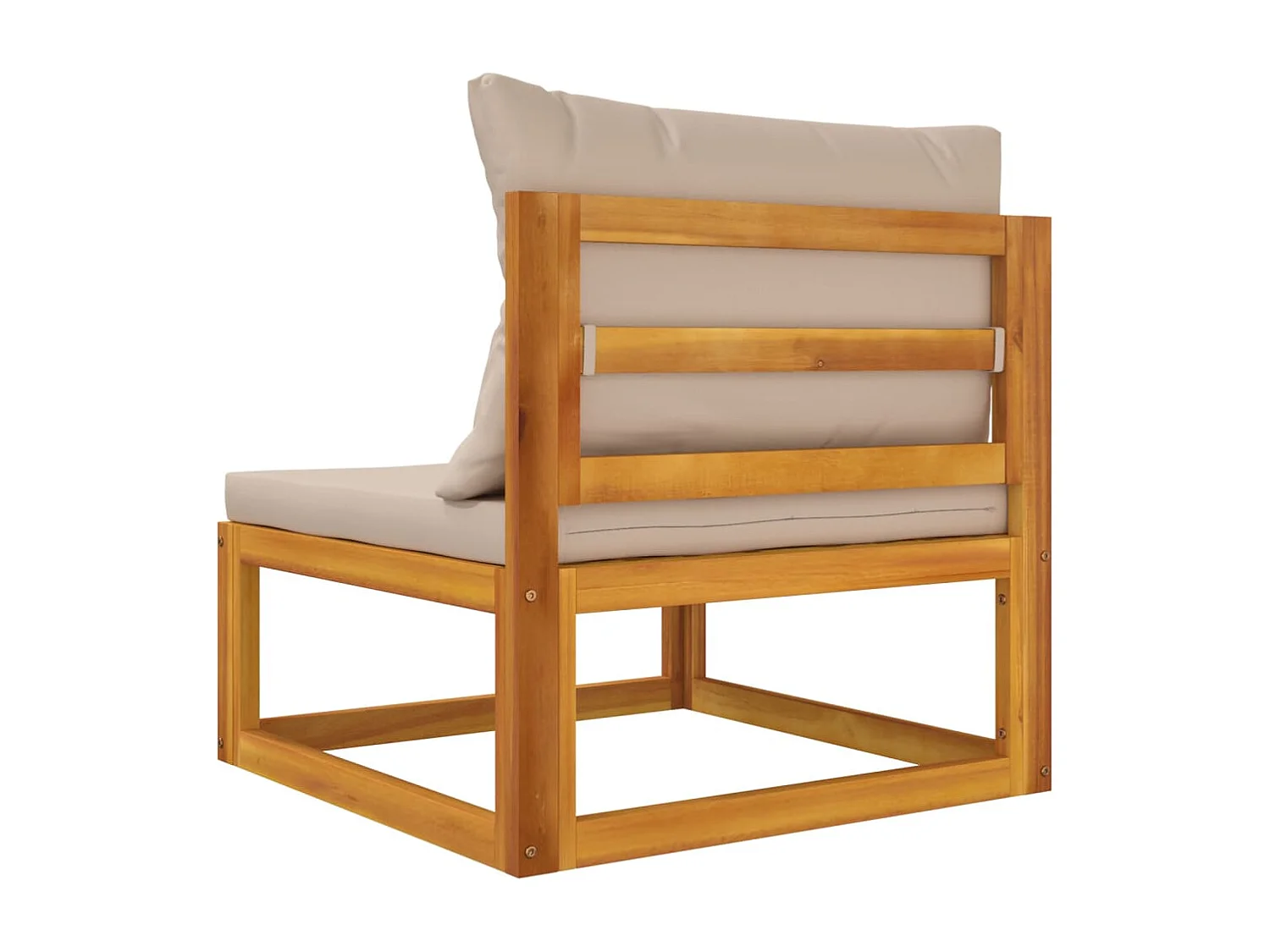 2 pcs conjunto de sofás de jardim c/ almofadões acácia maciça