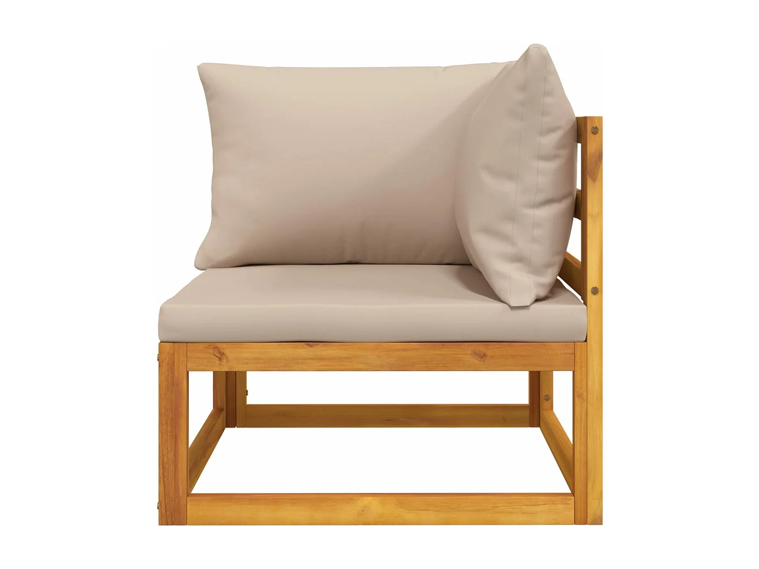 2 pcs conjunto de sofás de jardim c/ almofadões acácia maciça