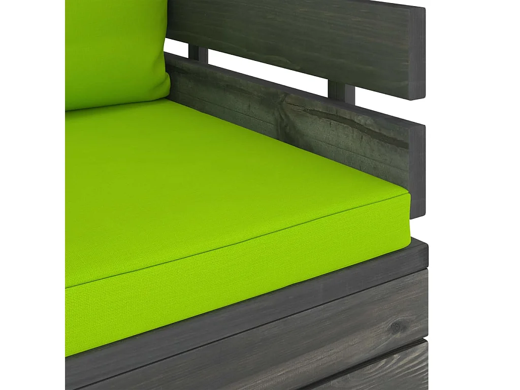 Fauteuil de jardin avec coussins Bois de pin