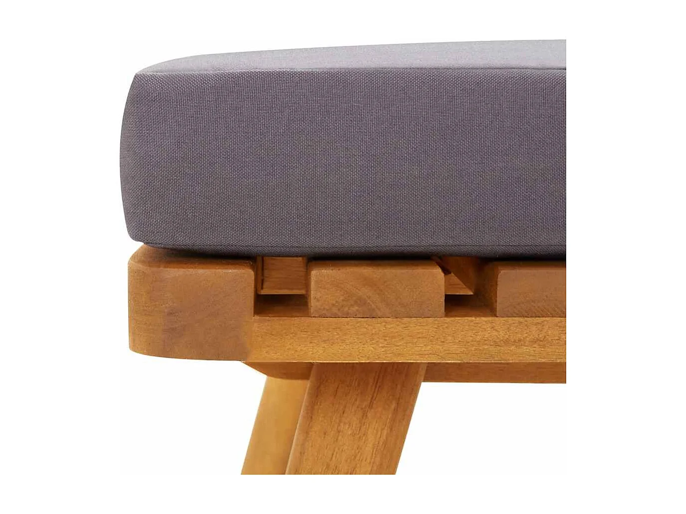 Salon de jardin 2 pcs avec coussins Bois d'acacia solide