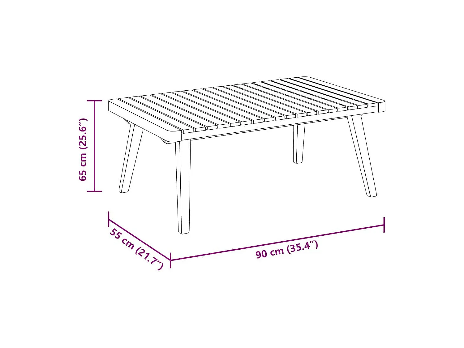 Salon de jardin 2 pcs avec coussins Bois d'acacia solide