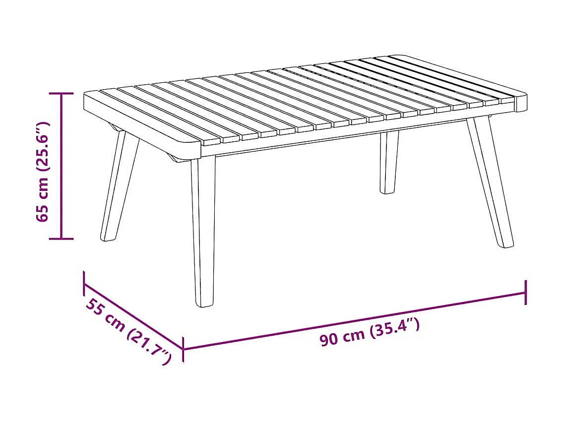 Salon de jardin 2 pcs avec coussins Bois d'acacia solide