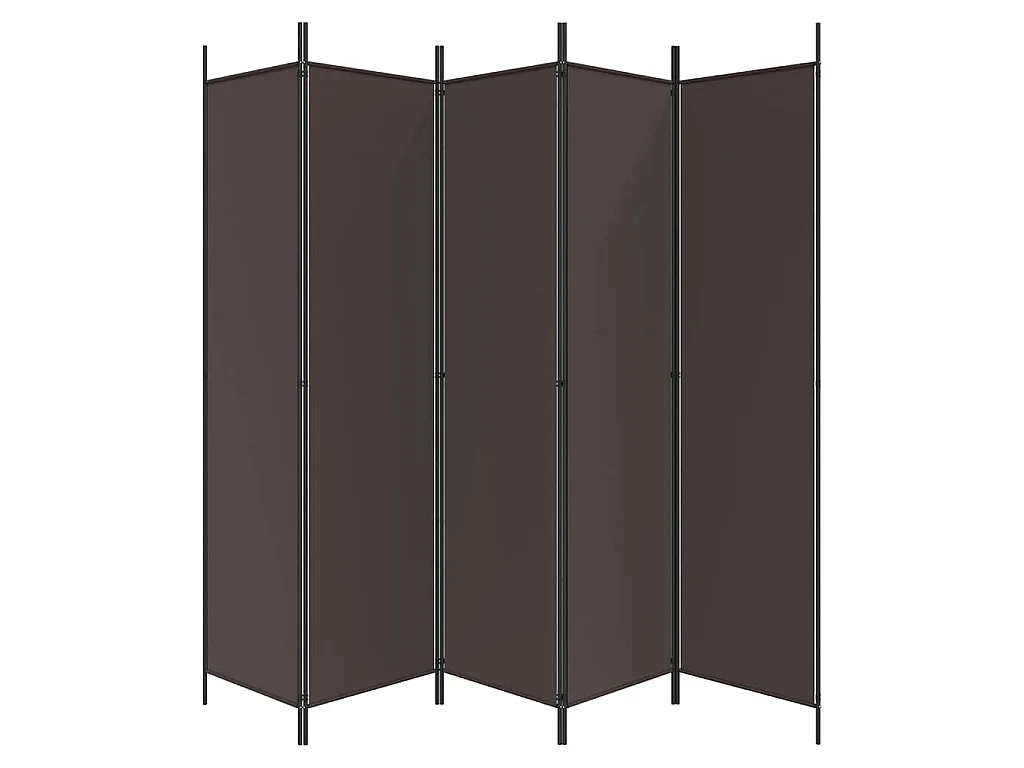 Paravent 6 panneaux Marron 300x200 cm Tissu