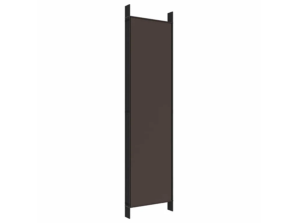 Paravent 6 panneaux Marron 300x200 cm Tissu