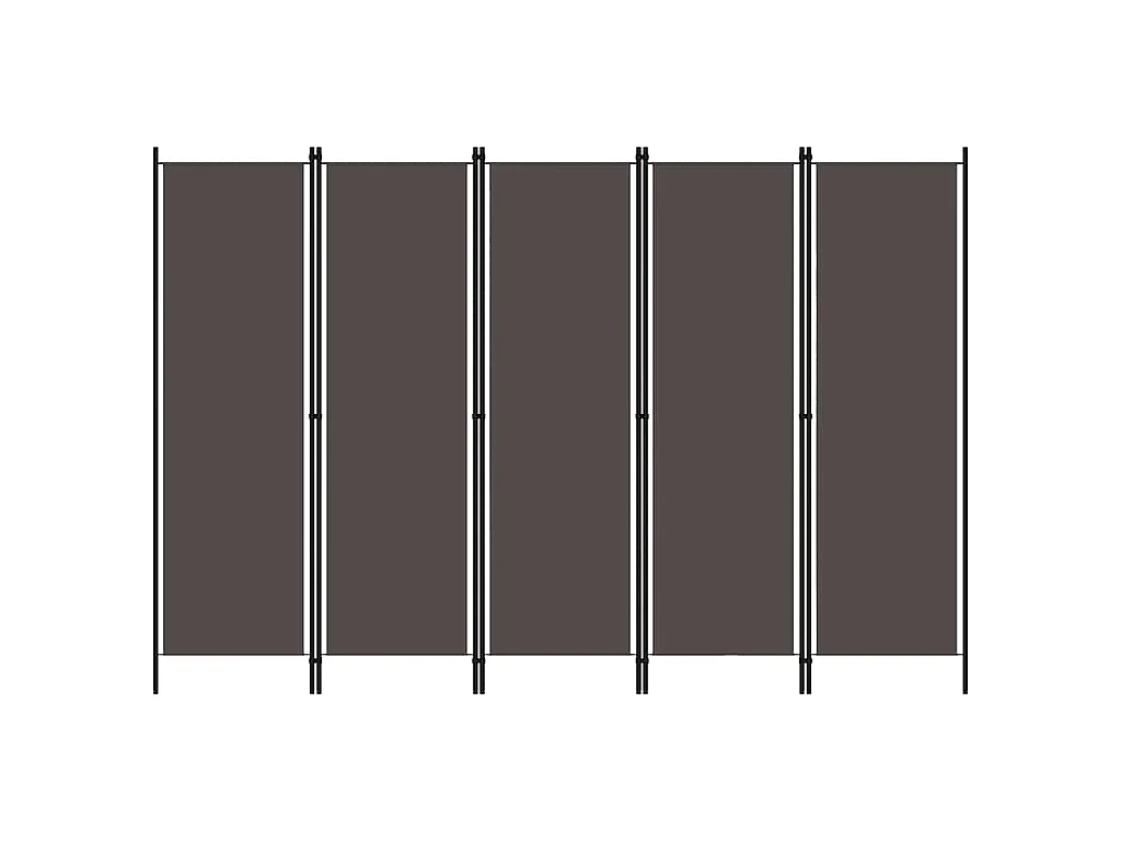 Paravent 5 panneaux Anthtracite 250x180 cm