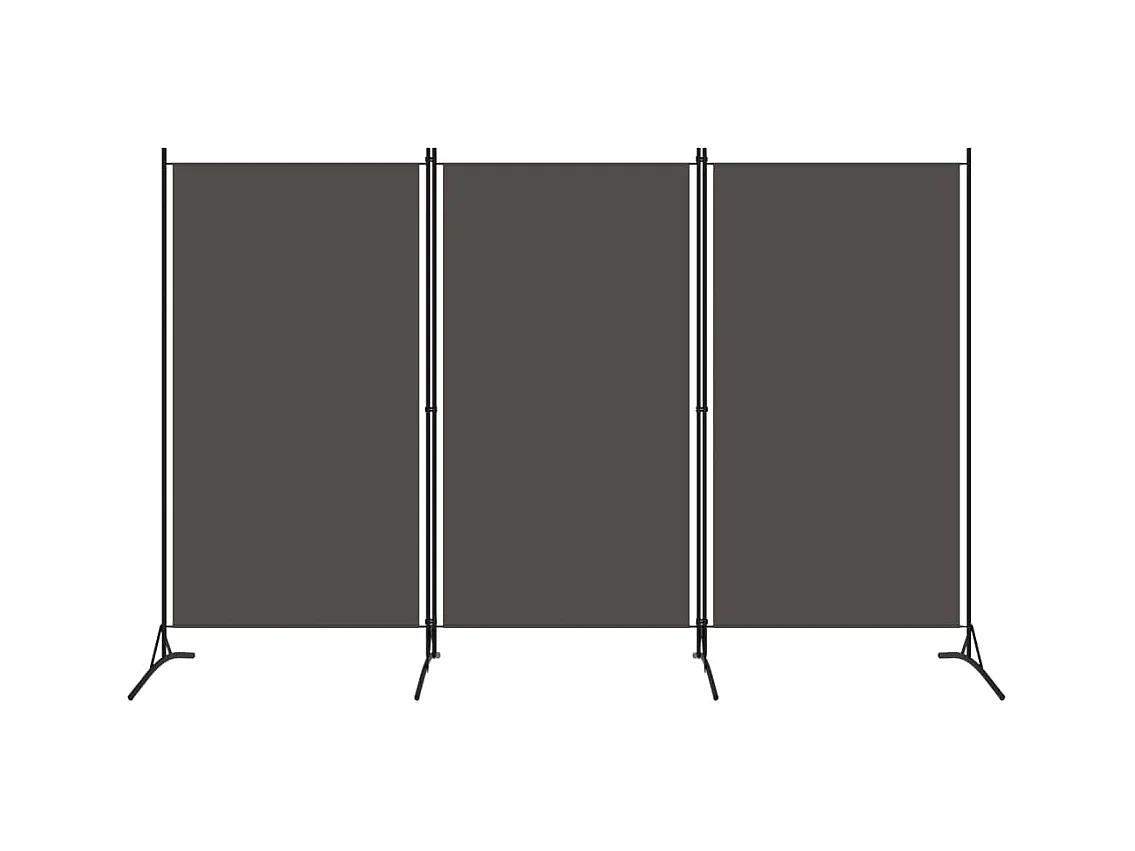 Cloison de séparation 3 panneaux Anthracite 260x180 cm