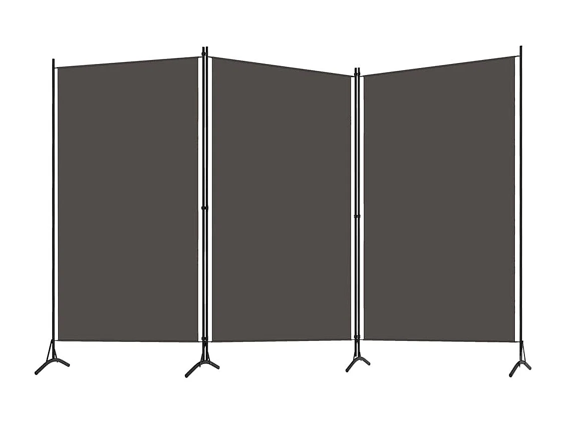 Kamerscherm met 3 panelen 260x180 cm antraciet