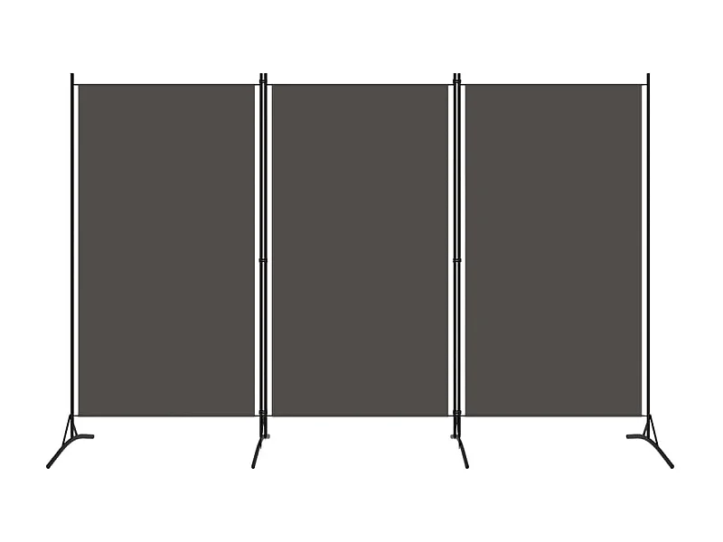 Cloison de séparation 3 panneaux Anthracite 260x180 cm