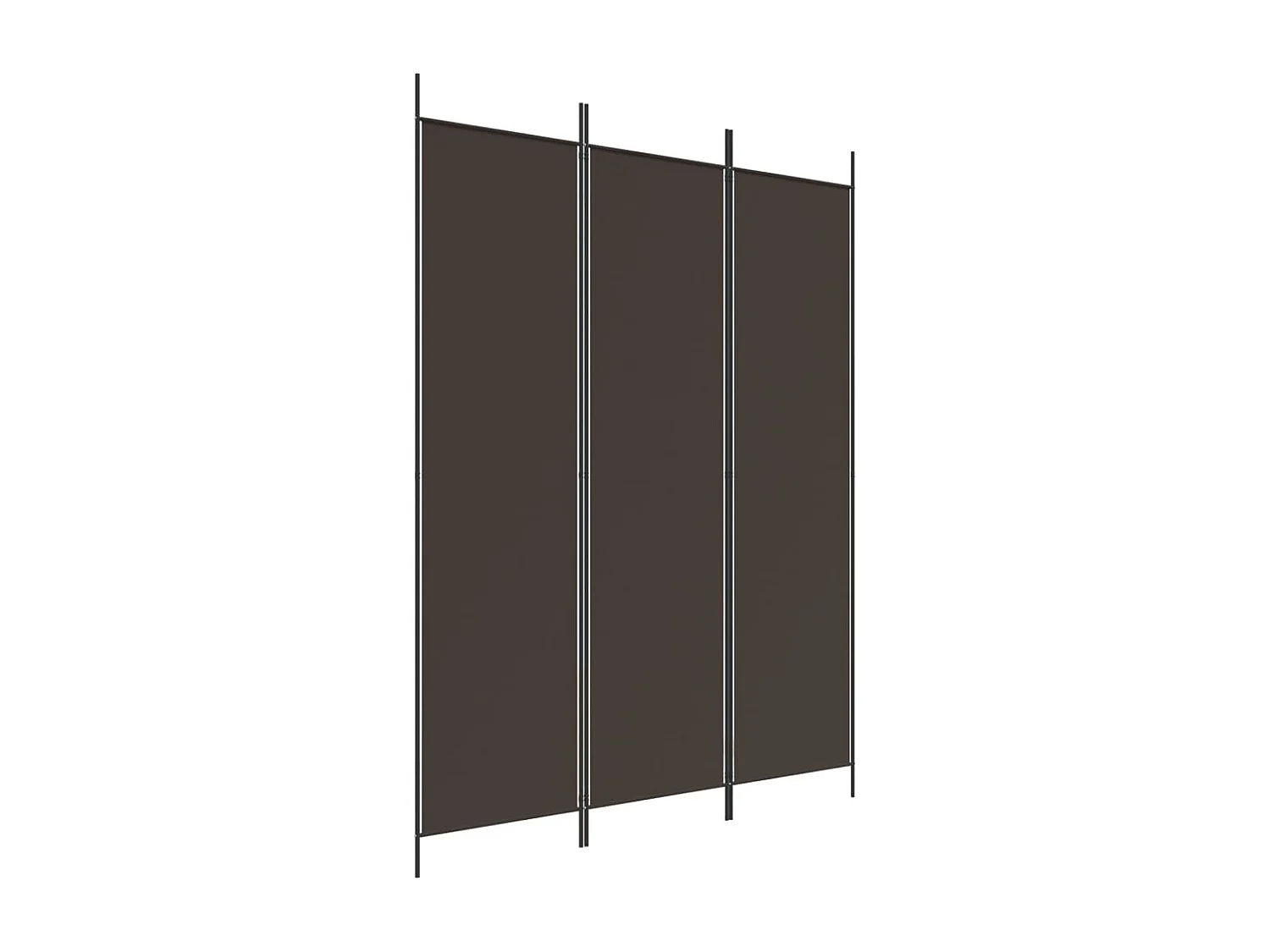 Kamerscherm met 3 panelen 150x200 cm stof bruin