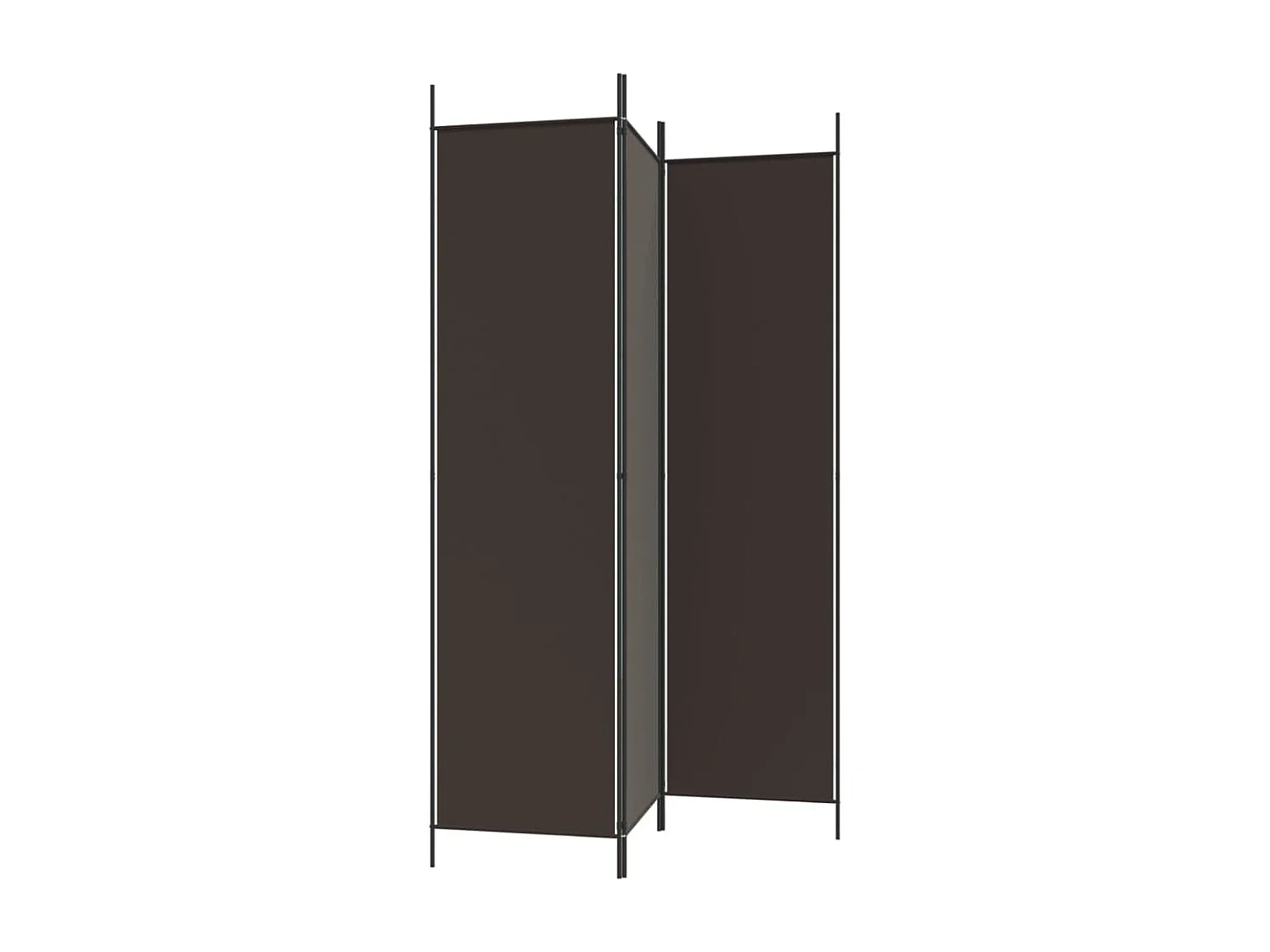 Kamerscherm met 3 panelen 150x200 cm stof bruin
