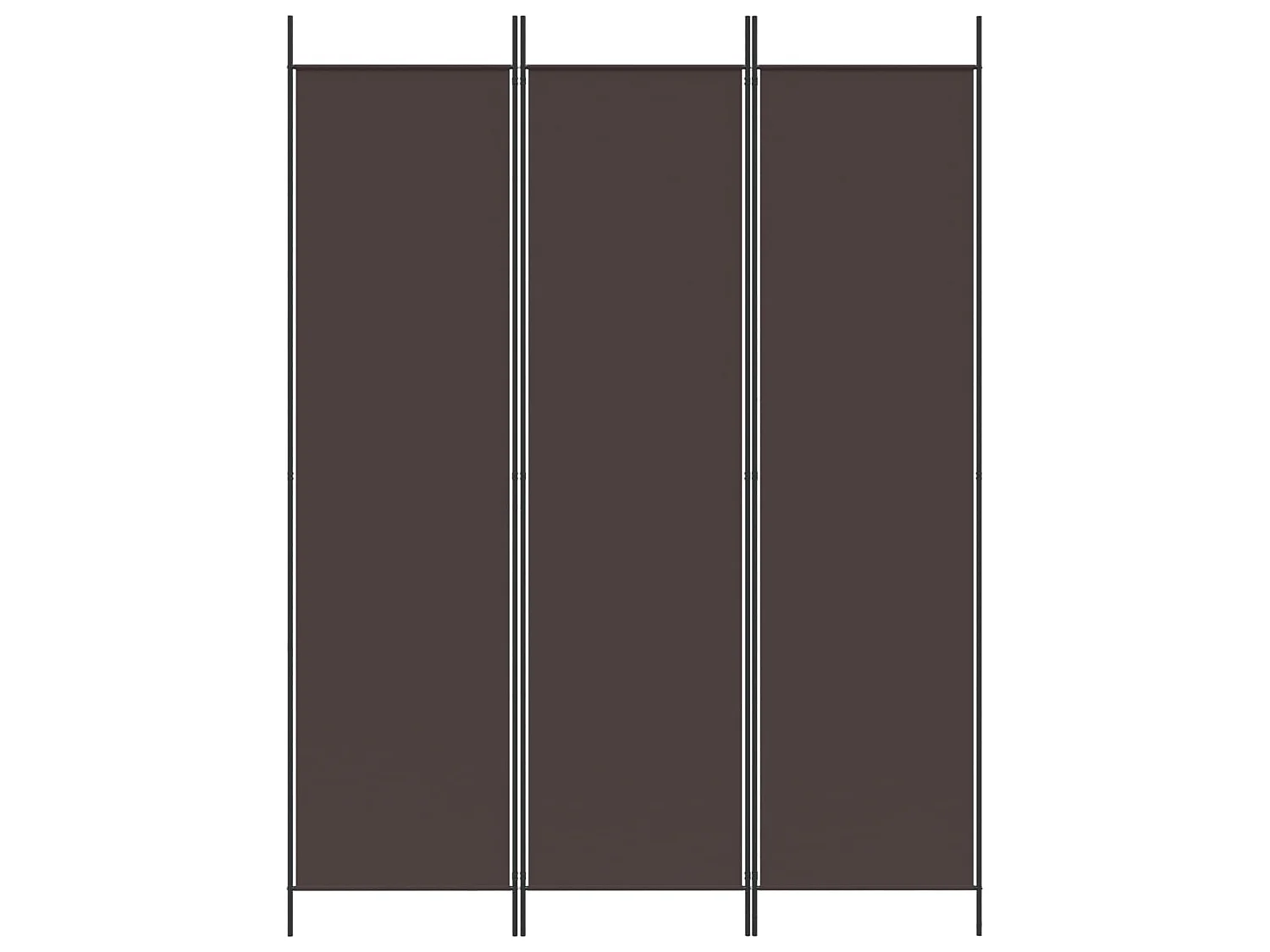 Paravent 3 panneaux Marron 150x200 cm Tissu