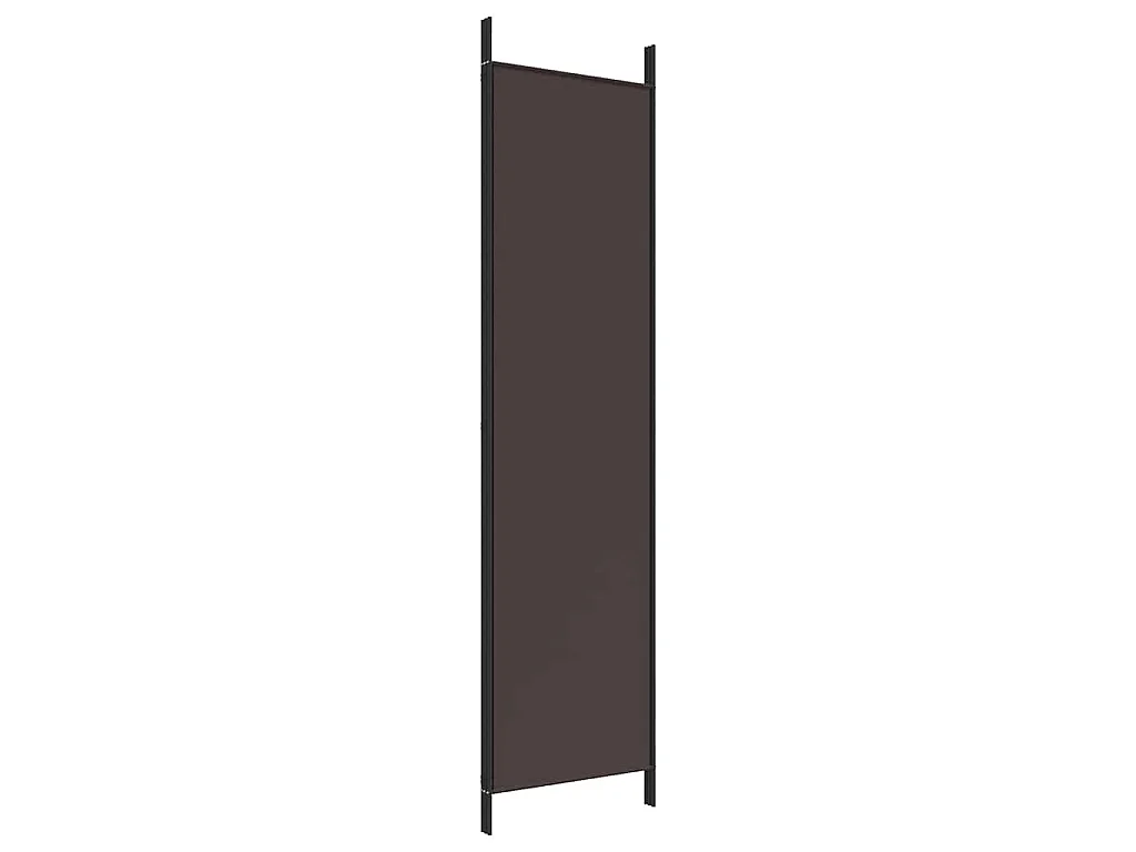 Divisorio a 3 Pannelli Marrone 150x200 cm in Tessuto