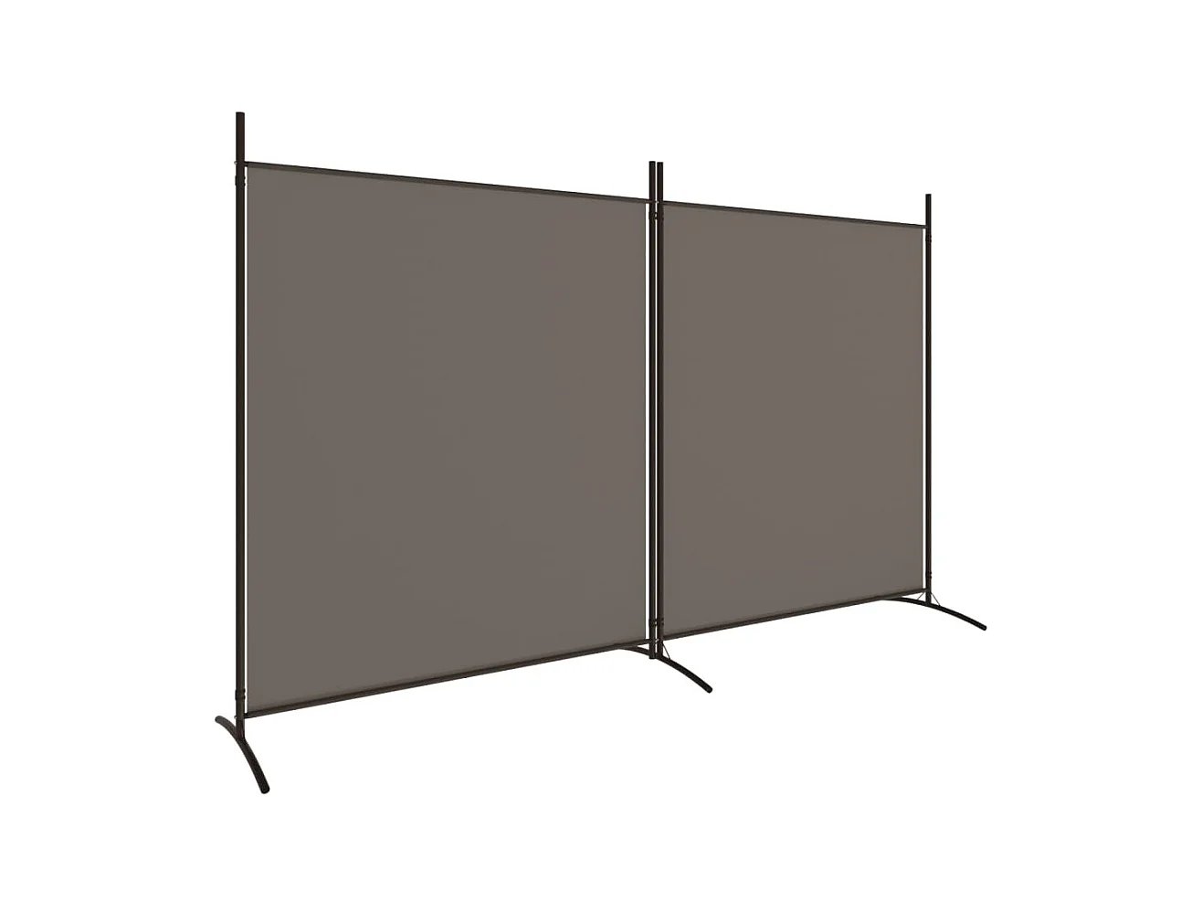 Cloison de séparation 2 panneaux Anthracite 348x180 cm Tissu