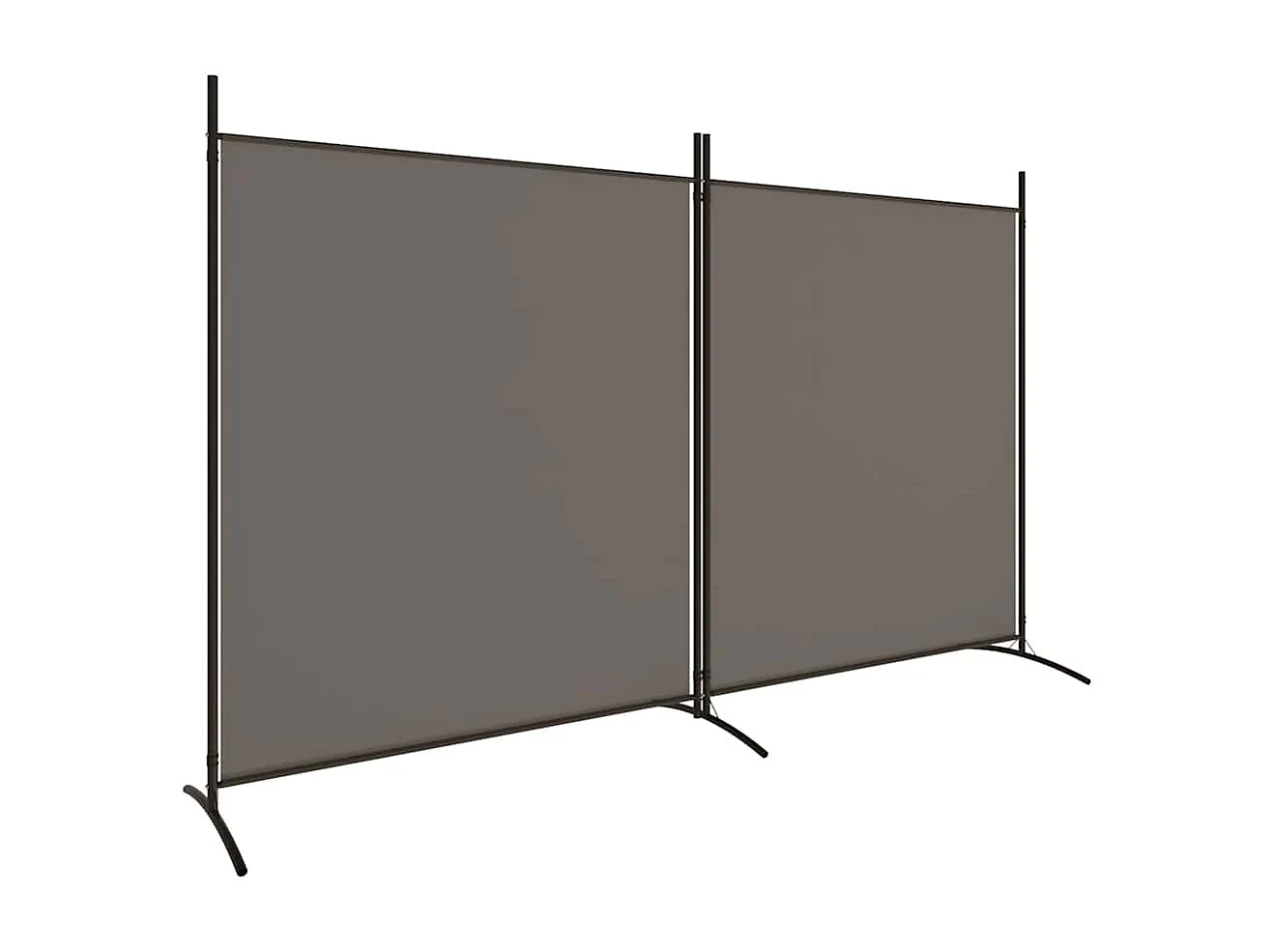 Cloison de séparation 2 panneaux Anthracite 348x180 cm Tissu
