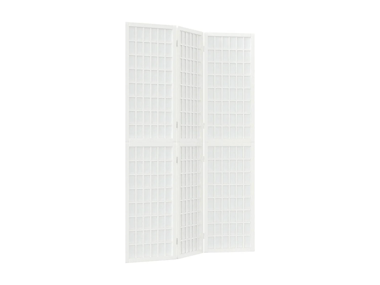 3-tlg. Paravent Japanischer Stil Faltbar 120x170 cm Weiß