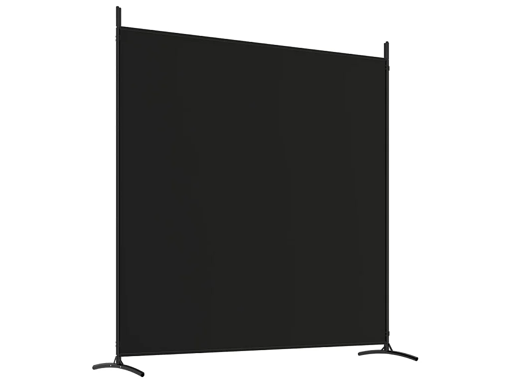 Paravent 3 panneaux Noir 525x180 cm Tissu