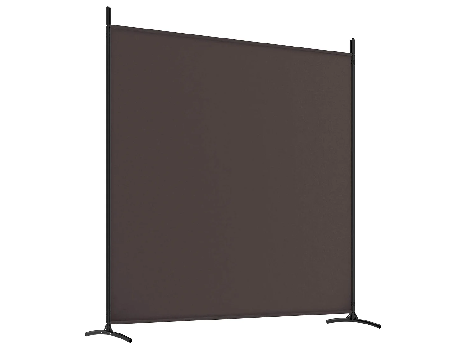 Paravent 4 panneaux Marron 698x180 cm Tissu