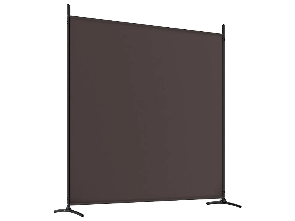 4-tlg. Paravent Braun 698x180 cm Stoff