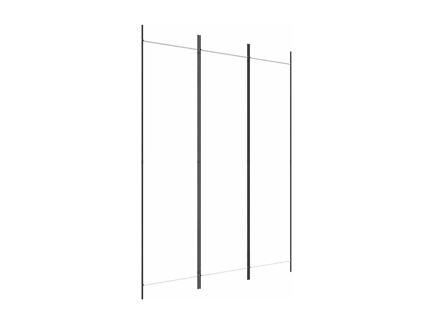 Cloison de séparation 3 panneaux Blanc 150x200 cm Tissu