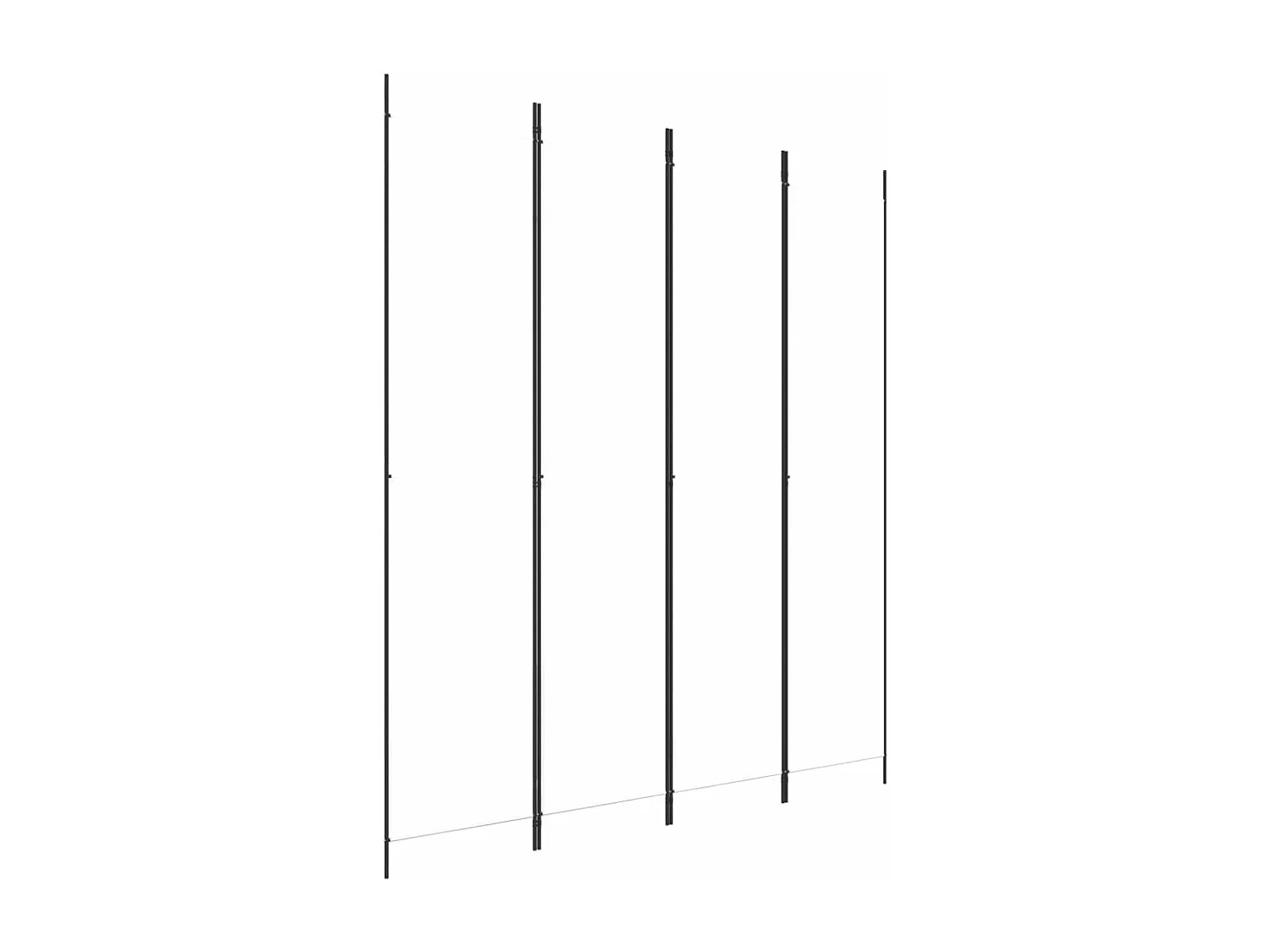 Cloison de séparation 4 panneaux Blanc 200x220 cm Tissu