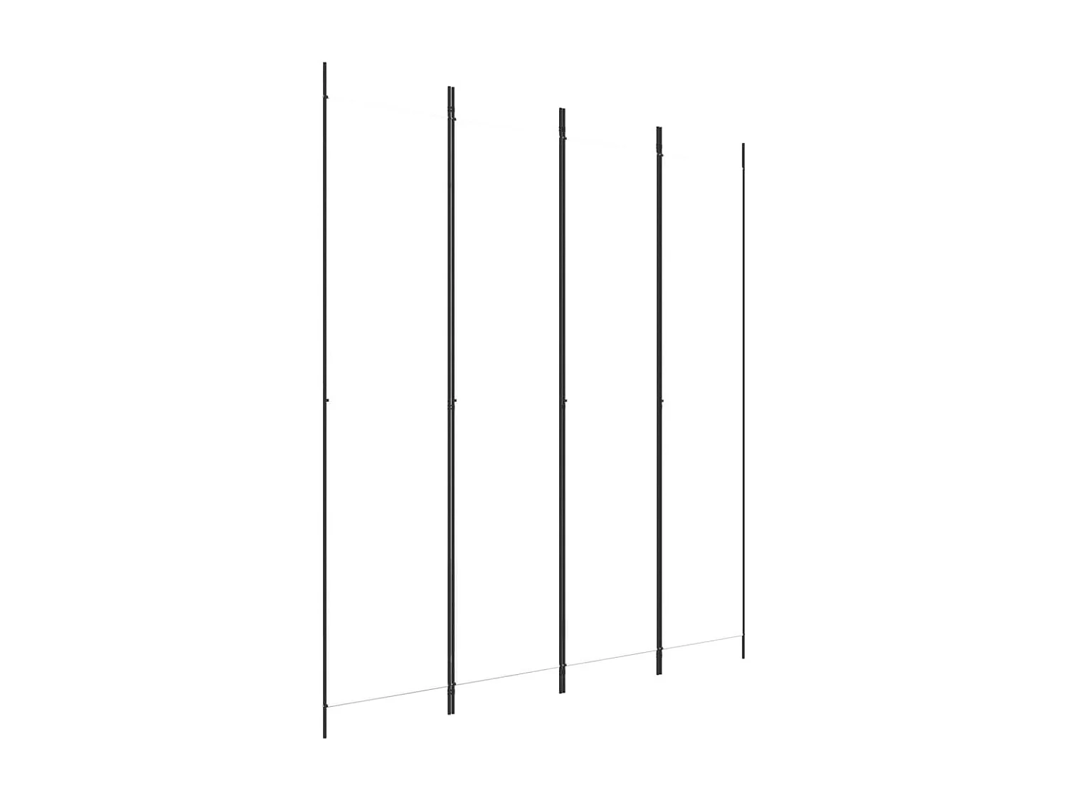4-tlg. Paravent Weiß 200x220 cm Stoff