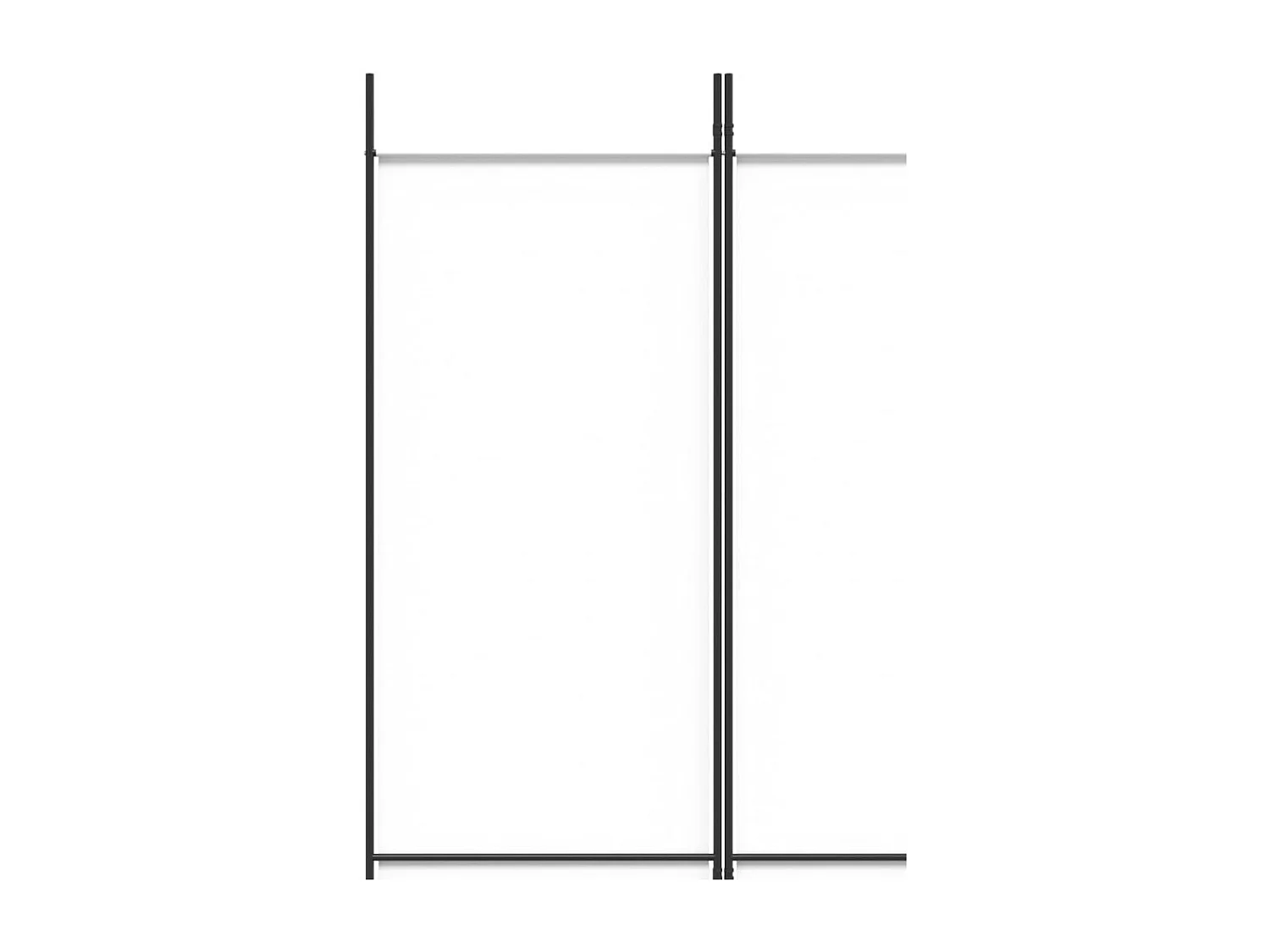 4-tlg. Paravent Weiß 200x220 cm Stoff