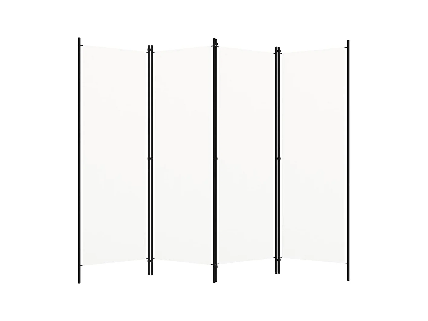 Cloison de séparation 4 panneaux Blanc 200x180 cm