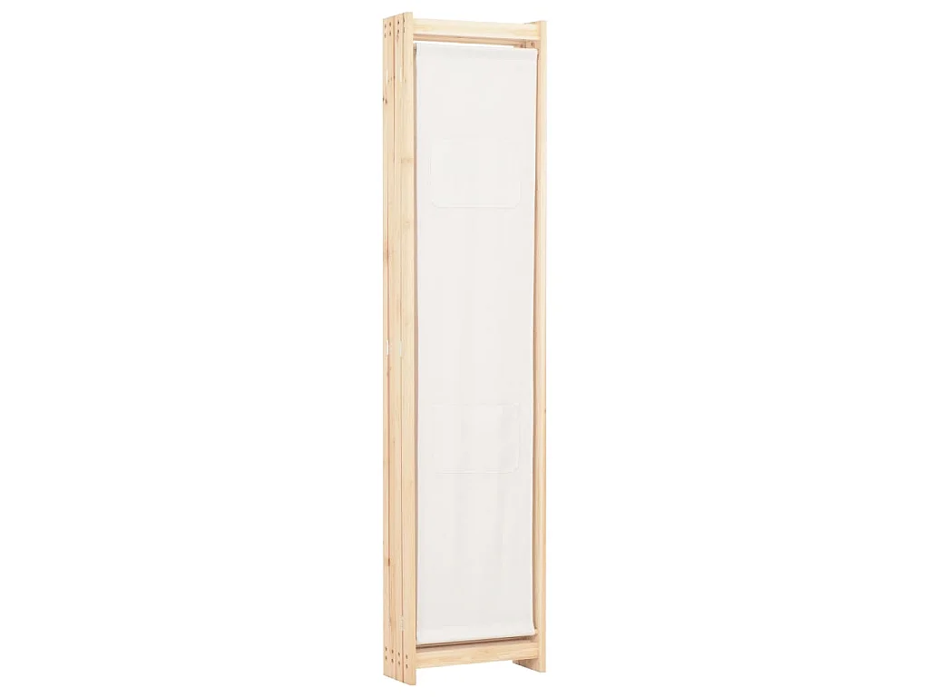Paravent 4 panneaux Crème 160x170x4 cm Tissu