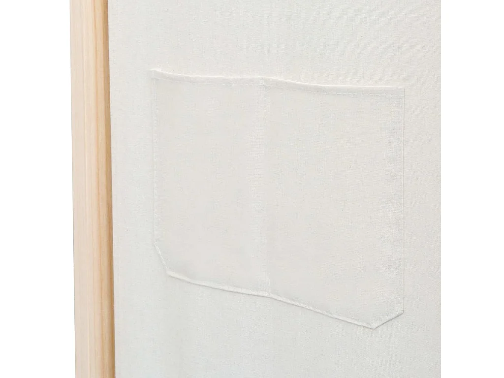 Paravent 4 panneaux Crème 160x170x4 cm Tissu