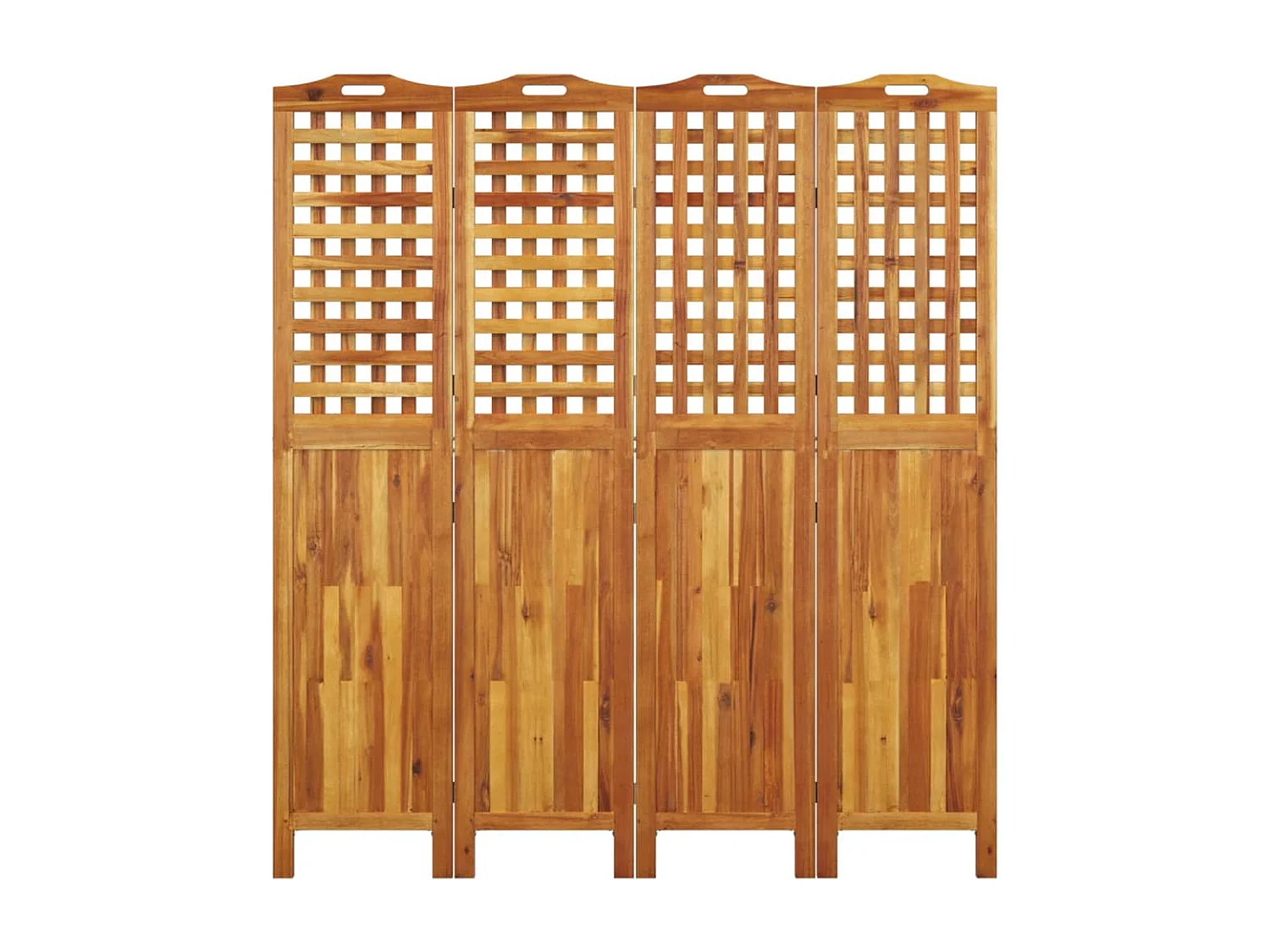 4-tlg. Paravent 162x2x180 cm Massivholz Akazie