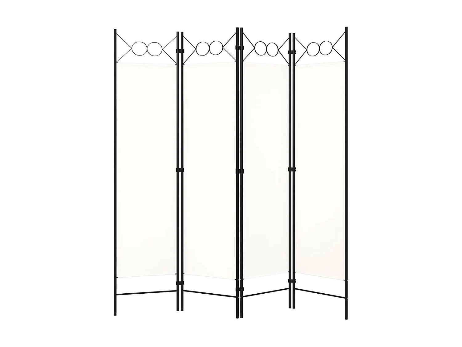 Biombo divisor de 4 paneles blanco 160x180 cm