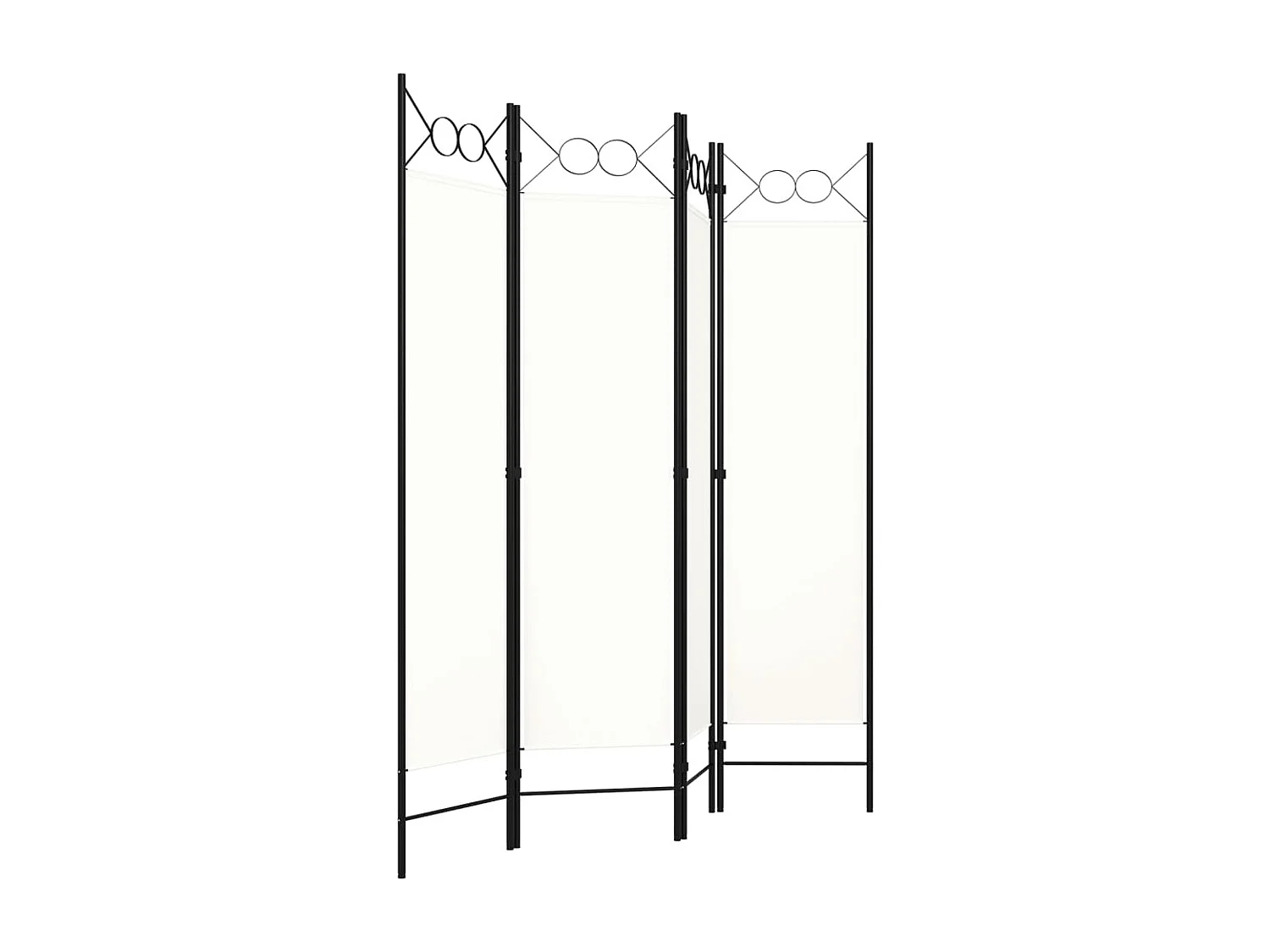 Biombo divisor de 4 paneles blanco 160x180 cm