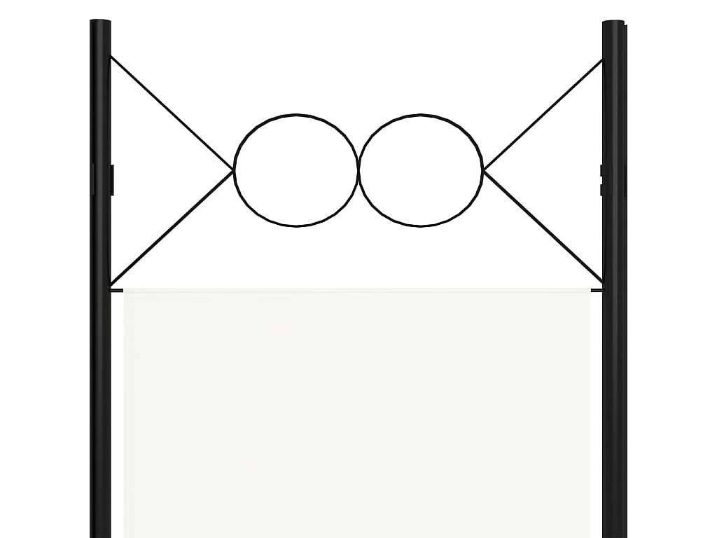 Biombo divisor de 4 paneles blanco 160x180 cm