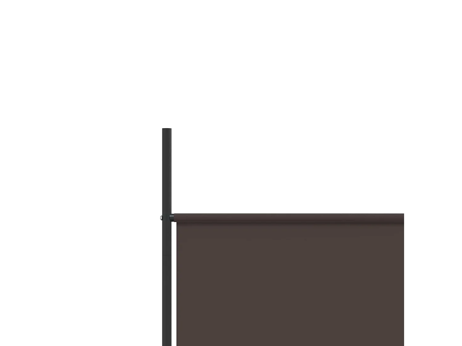 Paravent 5 panneaux Marron 250x200 cm Tissu