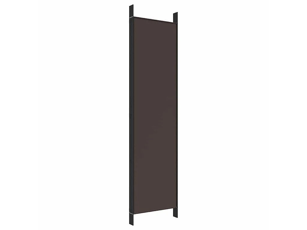Divisorio a 5 Pannelli Marrone 250x200 cm in Tessuto