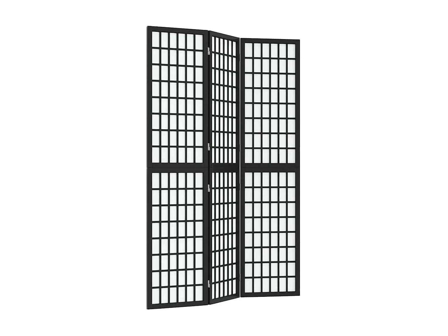 Kamerscherm inklapbaar 3 panelen Japanse stijl 120x170 cm zwart
